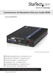 StarTech VGA2HDMIPRO Guide De L'utilisateur