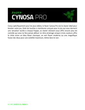 Razer Cynosa Pro Mode D'emploi