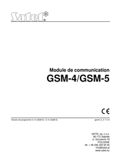 Satel GSM-5 Mode D'emploi