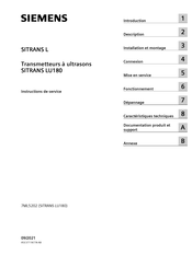 Siemens SITRANS LU180 Instructions De Service