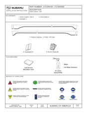 Subaru J121SAN100 Instructions D'installation