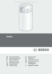 Bosch MKM6 Série Notice D'utilisation