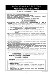 Mazda BHN1 V4 600 Guide D'installation