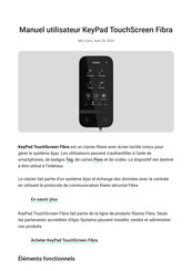 AJAX Systems KeyPad TouchScreen Fibra Manuel Utilisateur