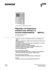 Siemens RDF210.2 Bulletin Technique