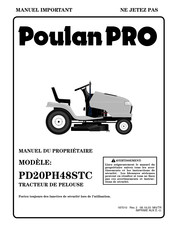 Poulan Pro PD20PH48STC Manuel Du Propriétaire