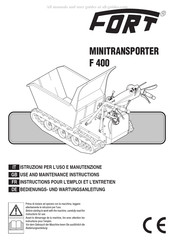 Fort F 400 Instructions Pour L'emploi Et L'entretien