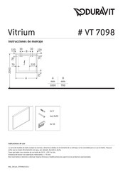 Duravit Vitrium VT 7098 Instructions De Montage