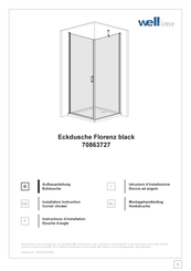 Welltime Florenz black 70863727 Instructions D'installation