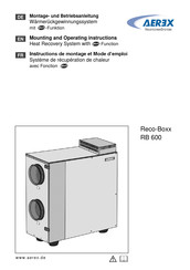 AEREX RB 600 Instructions De Montage Et Mode D'emploi