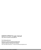 Sanyo DP50710 Manuel D'instructions