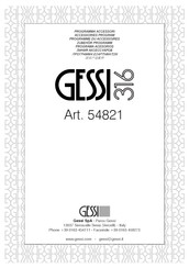 Gessi 316 54821 Manuel D'installation