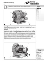 Elmo Rietschle BORA SAH 55 Instructions De Service