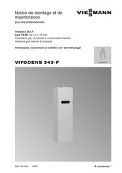 Viessmann Vitodens 343-F FB3B Notice De Montage Et De Maintenance