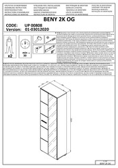 CONFORAMA BENY 2K OG UP 00808 Instructions D'assemblage