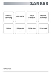 ZANKER KBA23001SB Notice D'utilisation