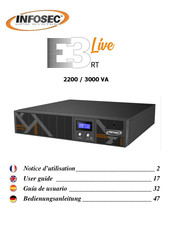 INFOSEC UPS SYSTEM E3 RT Live 2200 VA Notice D'utilisation