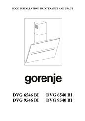 Gorenje DVG 9540 BI Installation, Entretien Et Utilisation