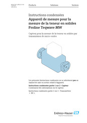 Endress+Hauser Proline Teqwave MW Instructions Condensées