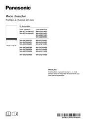 Panasonic WH-SDC0309K3E5 Mode D'emploi