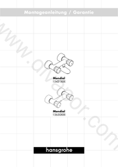 Hansgrohe Mondial 15630 Serie Instructions De Montage