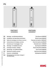 KWC 2030056547 Notice De Montage Et De Mise En Service