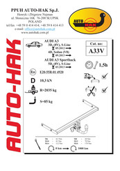 AUTO-HAK A33V Mode D'emploi