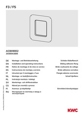 KWC ACBX9002 Notice De Montage Et De Mise En Service