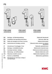 KWC F5EV1006 Notice De Montage Et De Mise En Service