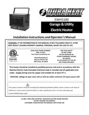 Dura Heat EWH5100 Instructions D'installation Et Manuel D'utilisation