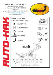 AUTO-HAK E65V Mode D'emploi