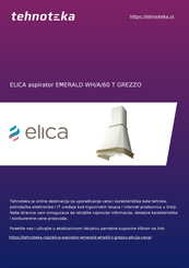 Elica EMERALD WH/A/60 T GREZZO Prescriptions De Montage Et Mode D'emploi