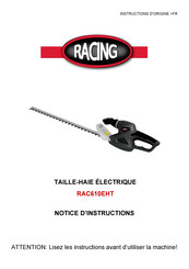 Racing RAC610EHT Notice D'instructions