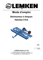 LEMKEN Heliodor 9 KA Mode D'emploi