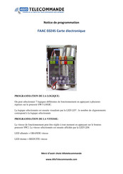 Faac E024S Notice De Programmation