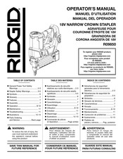 RIDGID R09850 Manuel D'utilisation