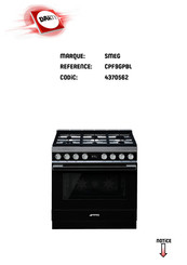 Smeg CPF9GPBL Manuel D'utilisation