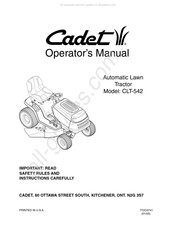 Cadet CLT-542 Manuel D'utilisation