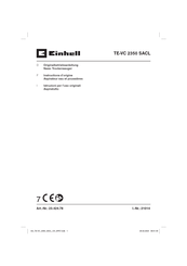 EINHELL TE-VC 2350 SACL Instructions D'origine