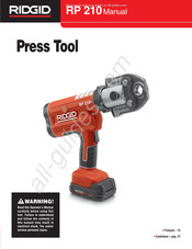 RIDGID RP 210 Manuel