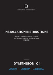 Definitive Technology DYMENSION CI DC-80 MAX Instructions D'installation