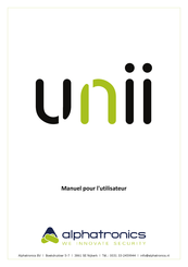 alphatronics Unii Manuel Pour L'utilisateur