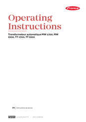 Fronius MW 1700 Instructions De Service