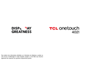 TCL T301P Mode D'emploi