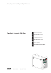 Fronius TransPuls Synergic 2700 Duo Mode D'emploi