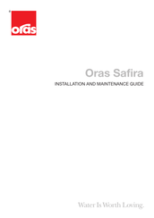 Oras Safira Guide D'installation Et D'entretien