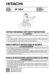 Hitachi SP 18SA Mode D'emploi Et Instructions De Securite