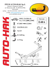 AUTO-HAK E48A Instructions De Montage