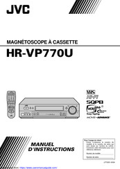 JVC HR-VP770U Manuel D'instruction