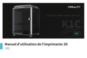 Creality K1C Manuel D'utilisation